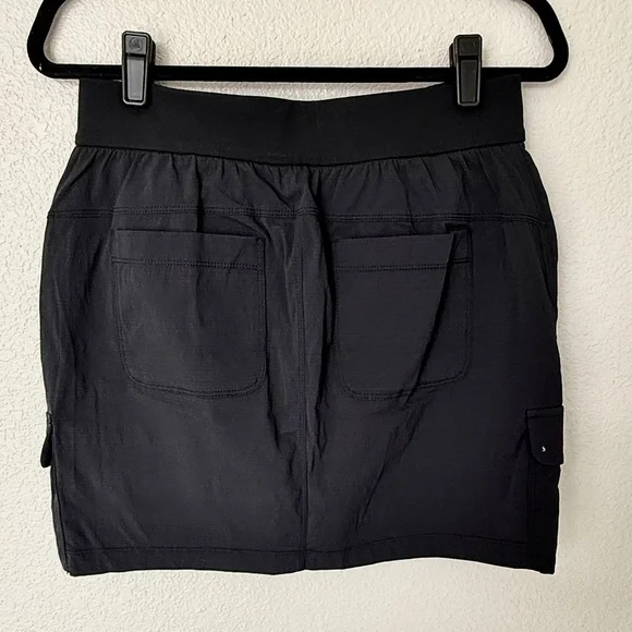 Athleta Trekkie Skort 2.0 Women's Cargo Black Sz 4 Hiking Stretch Skirt Ripstop - Picture 2 of 6